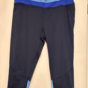 Lands' End Deep Blue Seamless Active Leggings